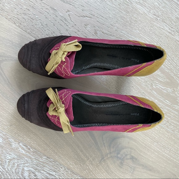 Anthropologie Nolana Suede Colorblock Pumps by Pilcro and Letterpress - Picture 2 of 9